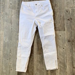 White ankle jeans size 6